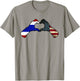 Thailand American USA Flag - USA Thai Heart T-Shirt - T-Shirt | Sand