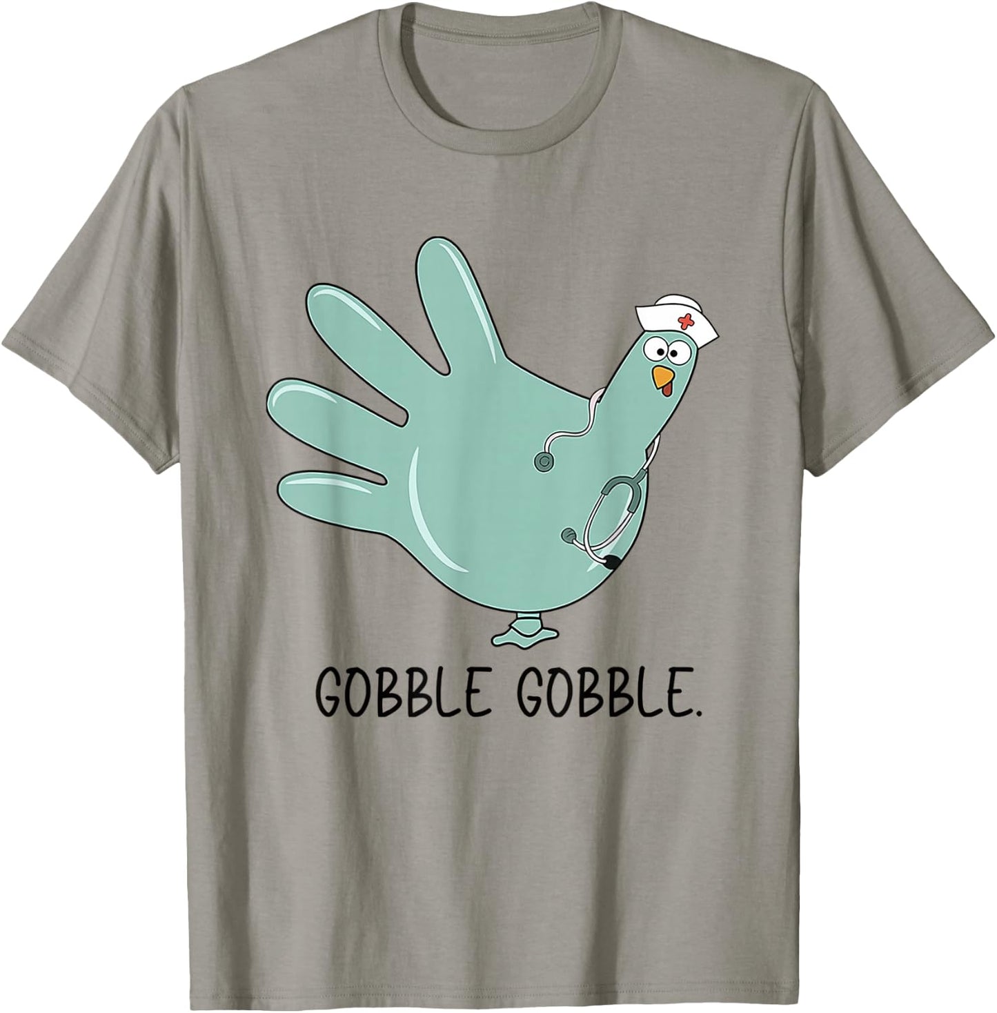 Turkey Glove Thanksgiving Gobble Nurse Thanksgiving Fall T-Shirt - T-Shirt | Sand