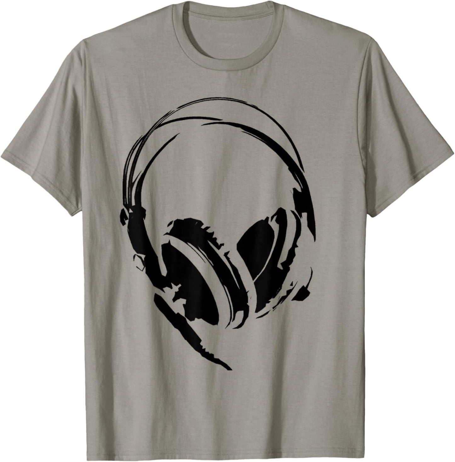 Headphones Shirt Anime DJ Black Man Woman Child White T-Shirt - T-Shirt | Sand