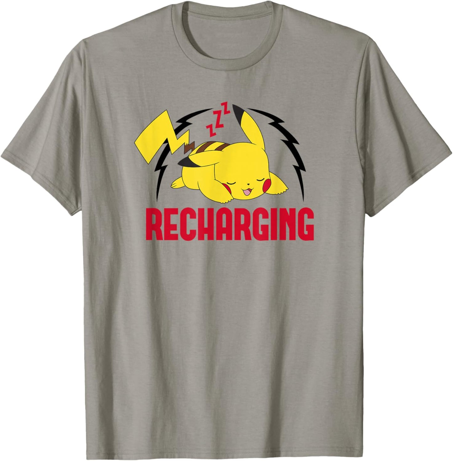 Pokémon Pikachu Sleeping Recharging Poster T-Shirt - T-Shirt | Sand