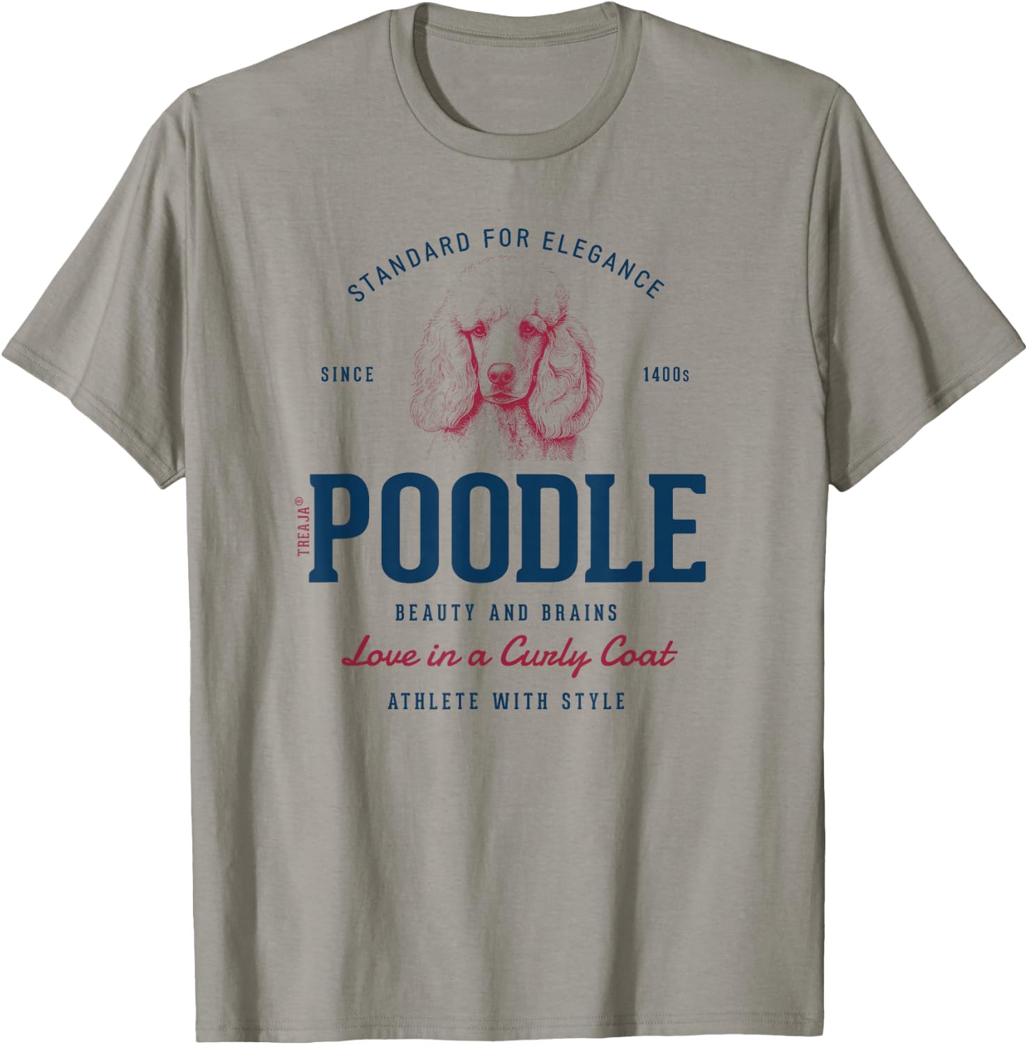 Retro Styled Vintage Poodle T-Shirt - T-Shirt | Sand