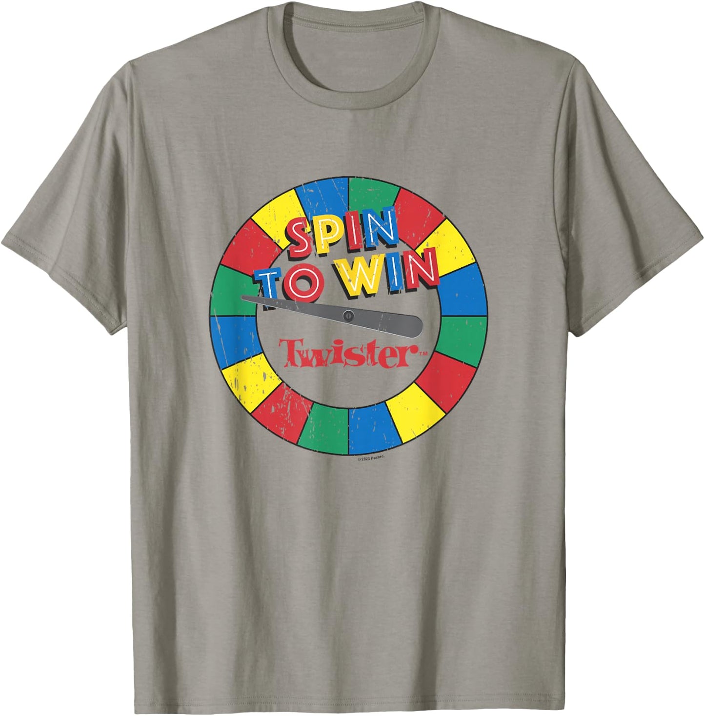 Twister Vintage Retro Distressed Spin To Win Game Logo T-Shirt - T-Shirt | Sand