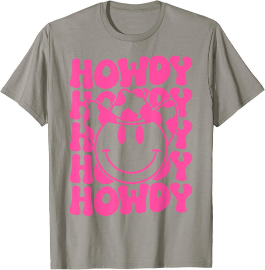 Groovy Howdy Rodeo Western Country Southern Cowgirl T-Shirt - T-Shirt | Sand