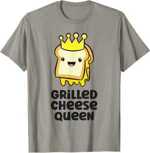 Grilled Cheese Queen Funny Toasted Grilled Cheese Sandwich T-Shirt - T-Shirt | Sand
