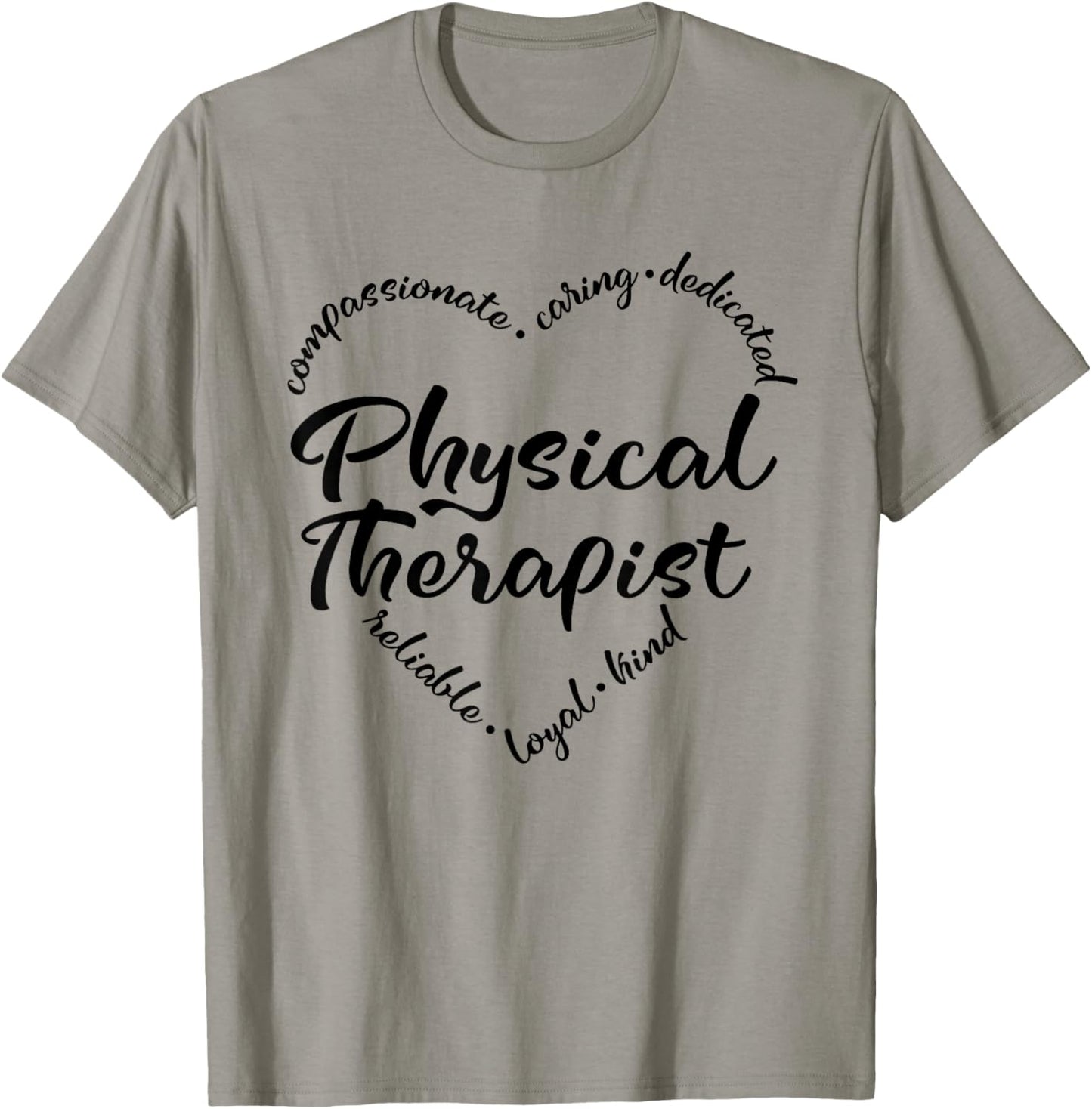 Physical Therapy Heart Word Funny Therapist PT Month Women T-Shirt - T-Shirt | Sand