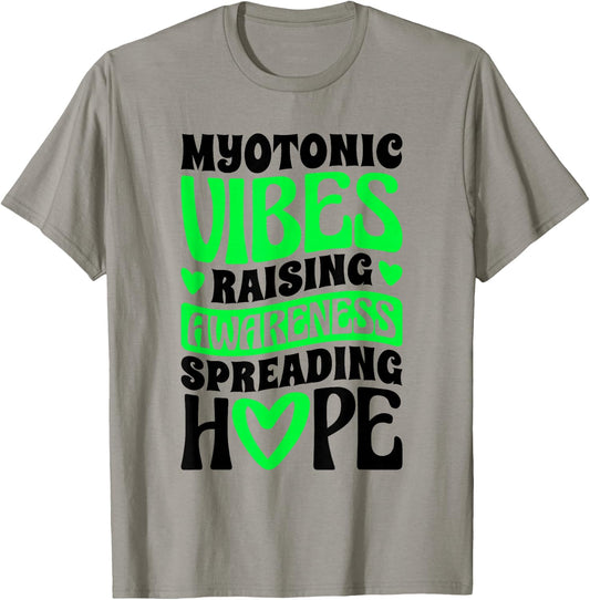 Raising Awareness Spreading Hope, Myotonic Dystrophy Fighter T-Shirt - T-Shirt | Sand