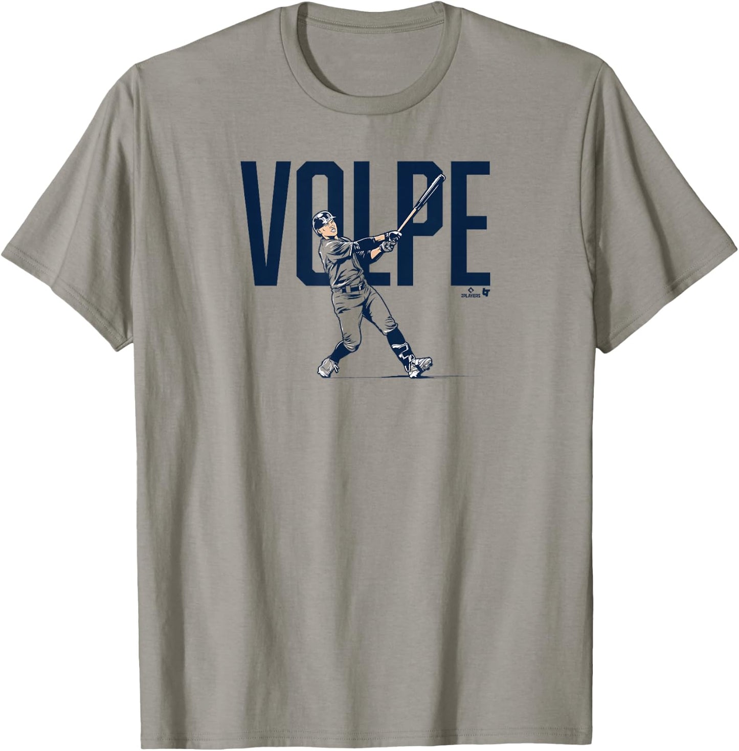 Anthony Volpe - Swing - New York Baseball T-Shirt - T-Shirt | Sand