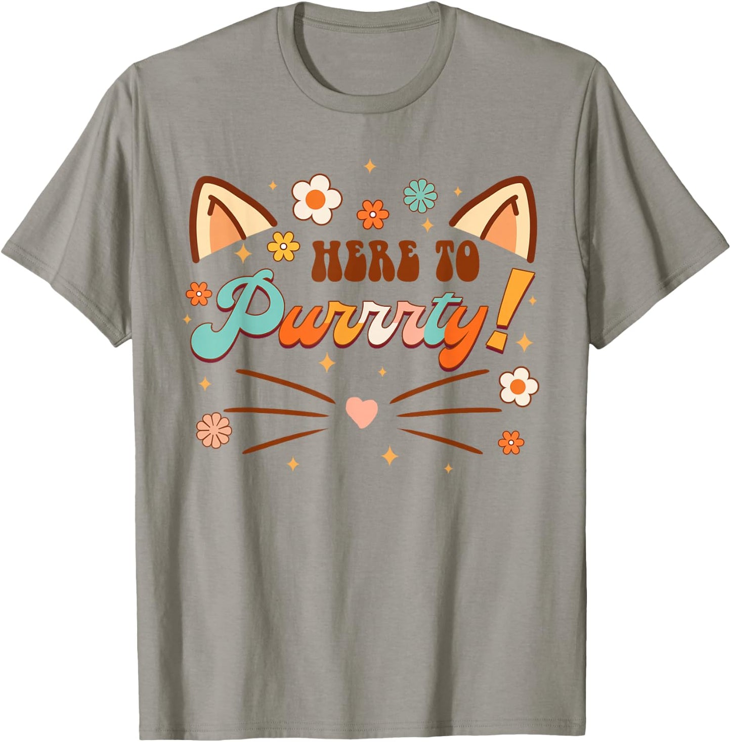 Here To Purrty Bridesmaid Bride Babe Bachelorette Matching T-Shirt - T-Shirt | Sand