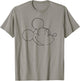 Disney Mickey Mouse Head Artist Pencil Doodle Retro Vintage Small T-Shirt - T-Shirt | Sand