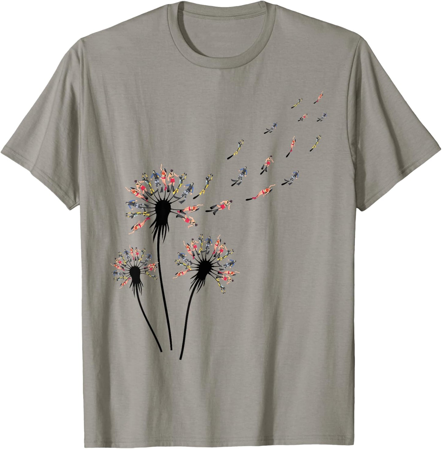 Dandelion Diving Shirt for Scuba Diver | Scuba Diving T-Shirt - T-Shirt | Sand