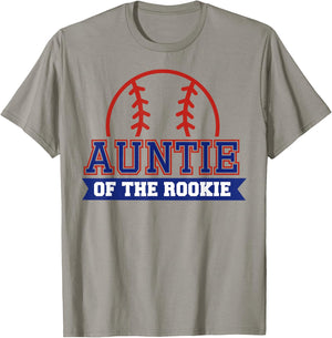 Auntie of Rookie 1st Birthday Baseball Theme Matching Party T-Shirt - T-Shirt | Sand