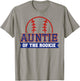 Auntie of Rookie 1st Birthday Baseball Theme Matching Party T-Shirt - T-Shirt | Sand