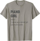 Piano Girl Pianist Gift Women Funny Piano Girl Definition T-Shirt - T-Shirt | Sand