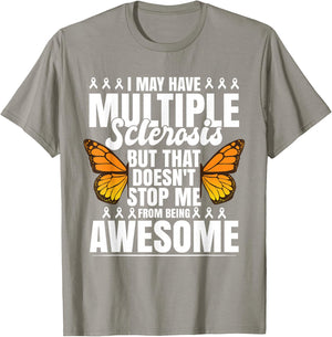 Multiple Sclerosis MS Butterfly T-Shirt - T-Shirt | Sand