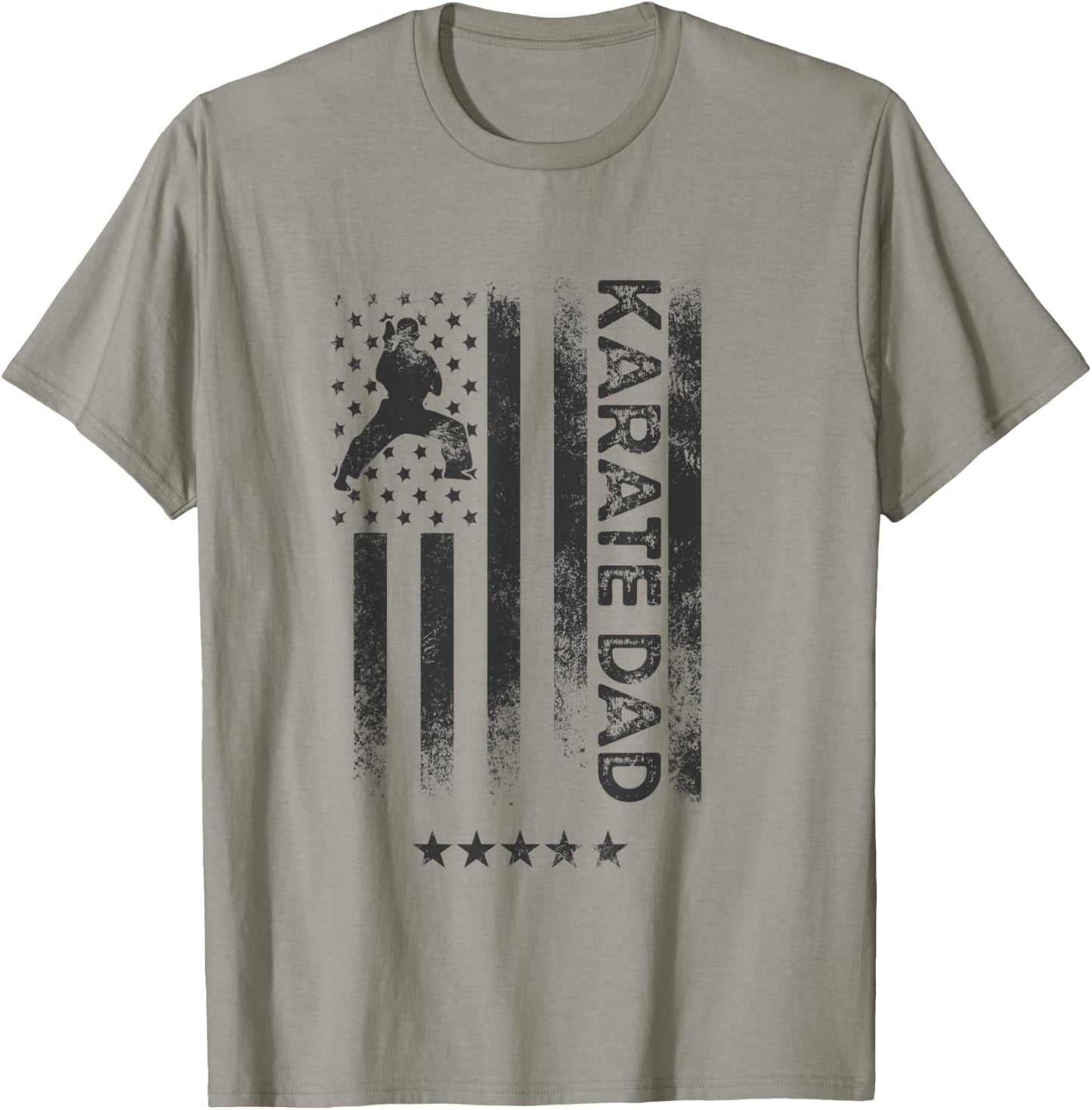 USA American Flag - Karate Dad T-Shirt - T-Shirt | Sand