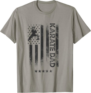 USA American Flag - Karate Dad T-Shirt - T-Shirt | Sand