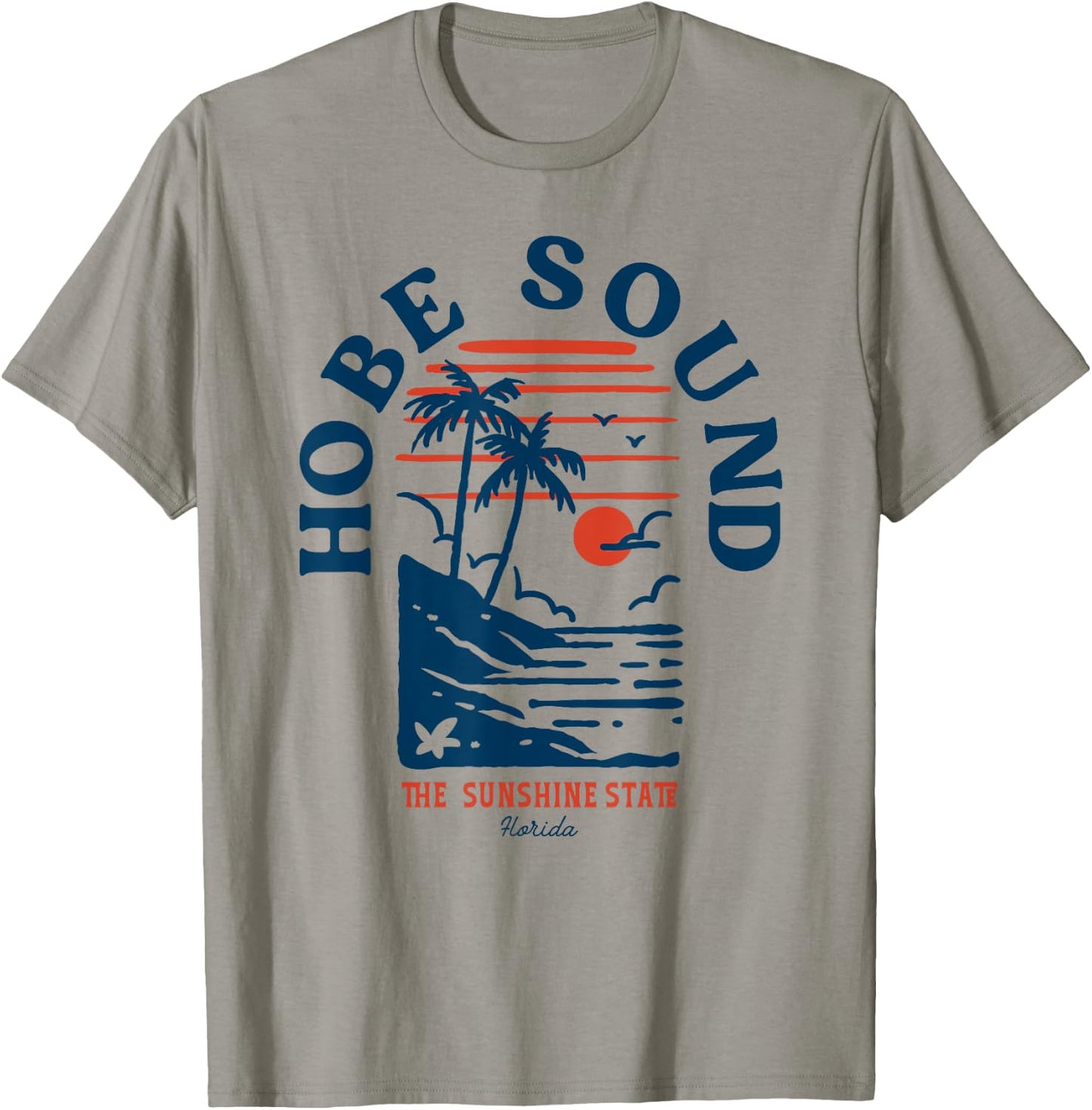 Hobe Sound Florida Retro Surfer Vintage Beach Men Women T-Shirt - T-Shirt | Sand