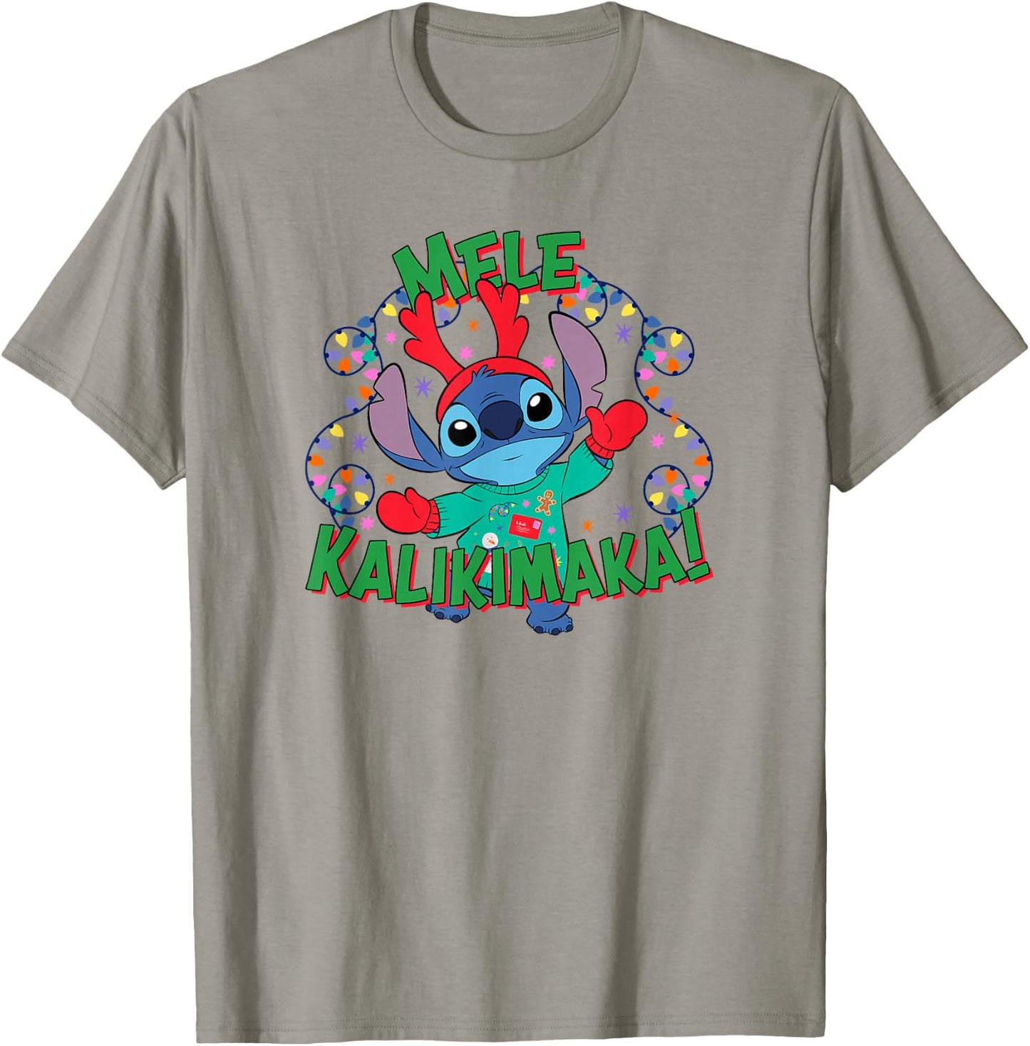 Disney Lilo & Stitch Christmas Mele Kalikimaka! T-Shirt - T-Shirt | Sand