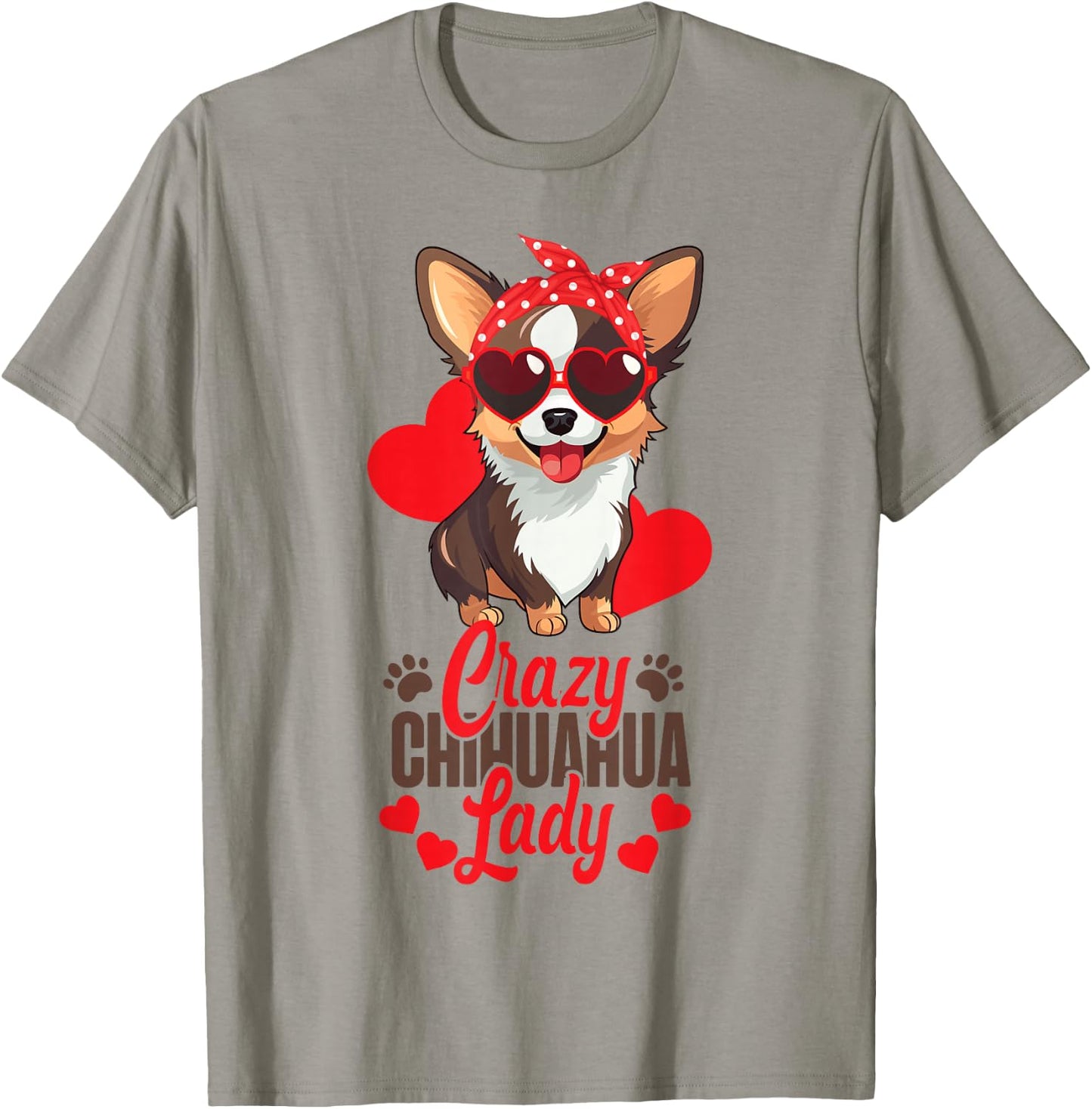 Chihuahua Chihuahueño Crazy Chihuahua Lady T-Shirt - T-Shirt | Sand
