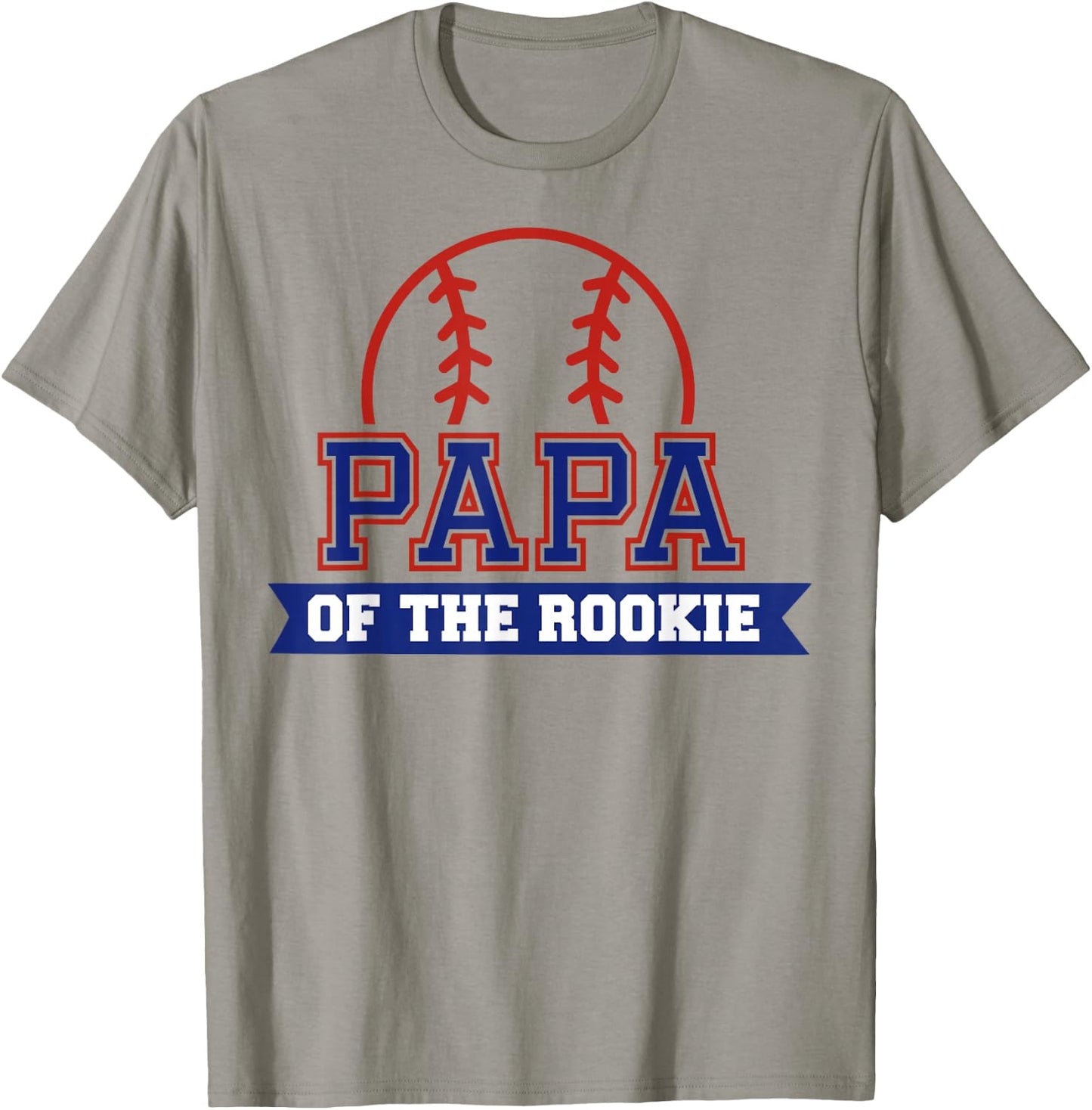 Papa of Rookie 1st Birthday Baseball Theme Matching Party T-Shirt - T-Shirt | Sand
