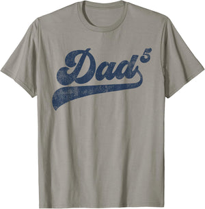 Dad5 Daddy Of 5 Kids Gifts Father Of Five Fifth Time Dad T-Shirt - T-Shirt | Sand