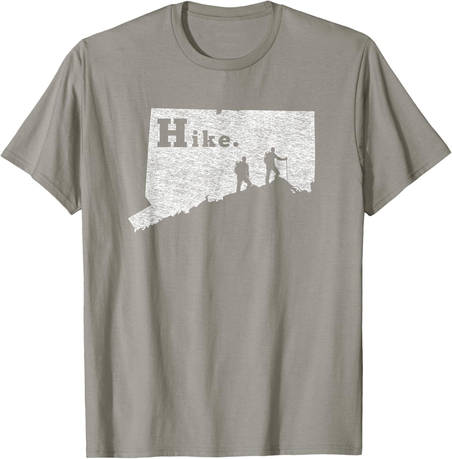Retro Connecticut Distressed Hiking T-Shirt - T-Shirt | Sand