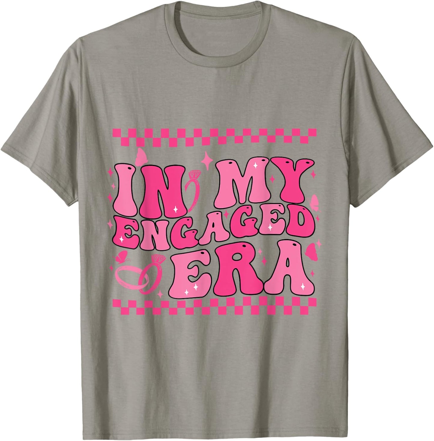 In My Engaged Era Groovy Bride Bachelorette Party Bridesmaid T-Shirt - T-Shirt | Sand