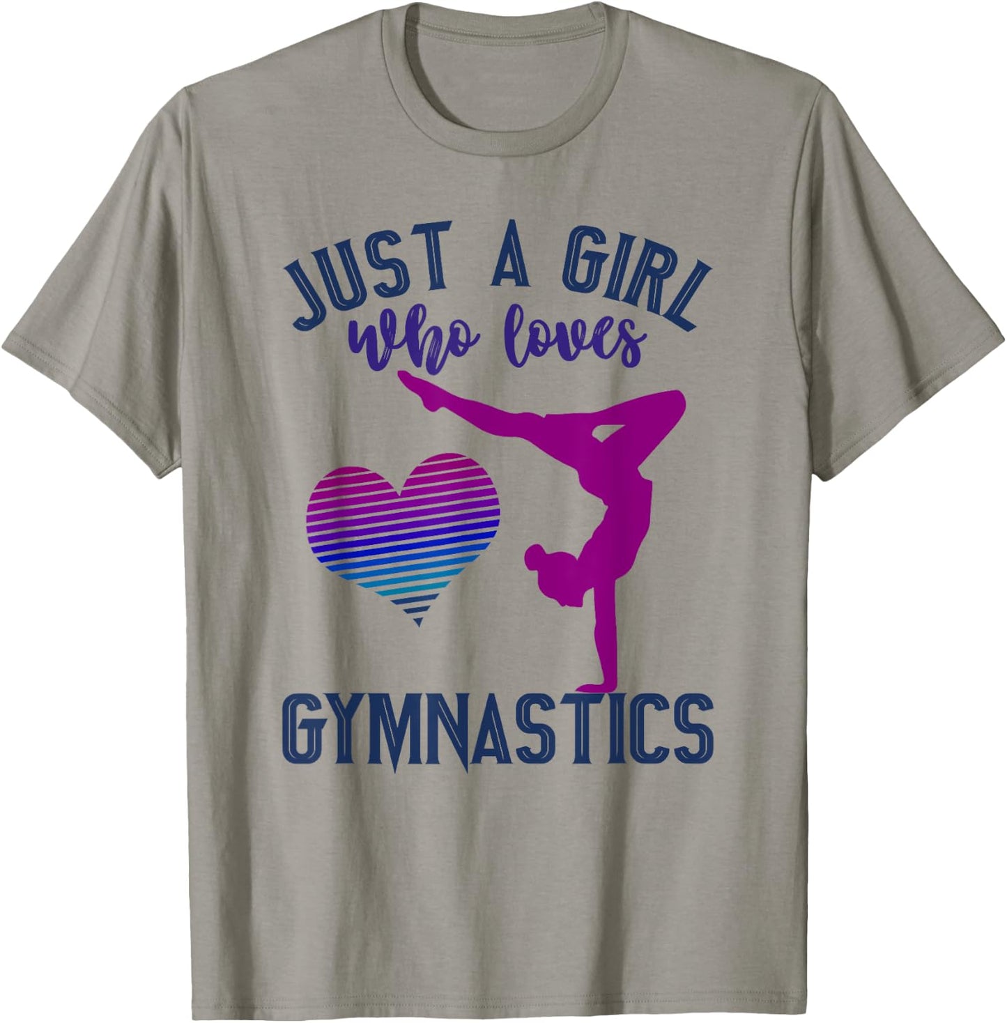 Just a Girl Who Loves Gymnastics Cute Gymnast Saying Graphic T-Shirt - T-Shirt | Sand
