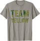 Vintage TEAM YELLOW Camo Crew Summer Camp War Game Squad T-Shirt - T-Shirt | Sand