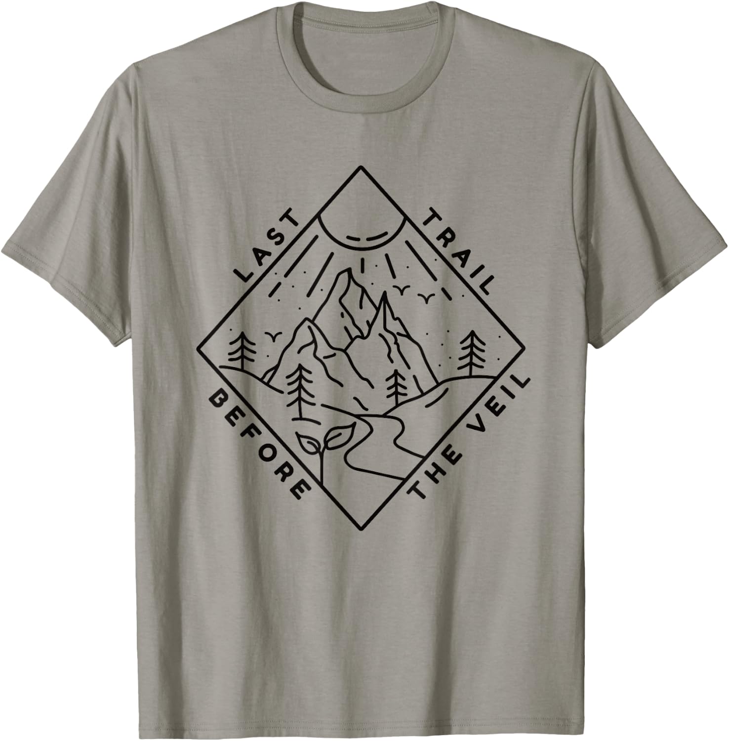 Bachelorette Hiking Mountain Last Trail Before The Veil T-Shirt - T-Shirt | Sand