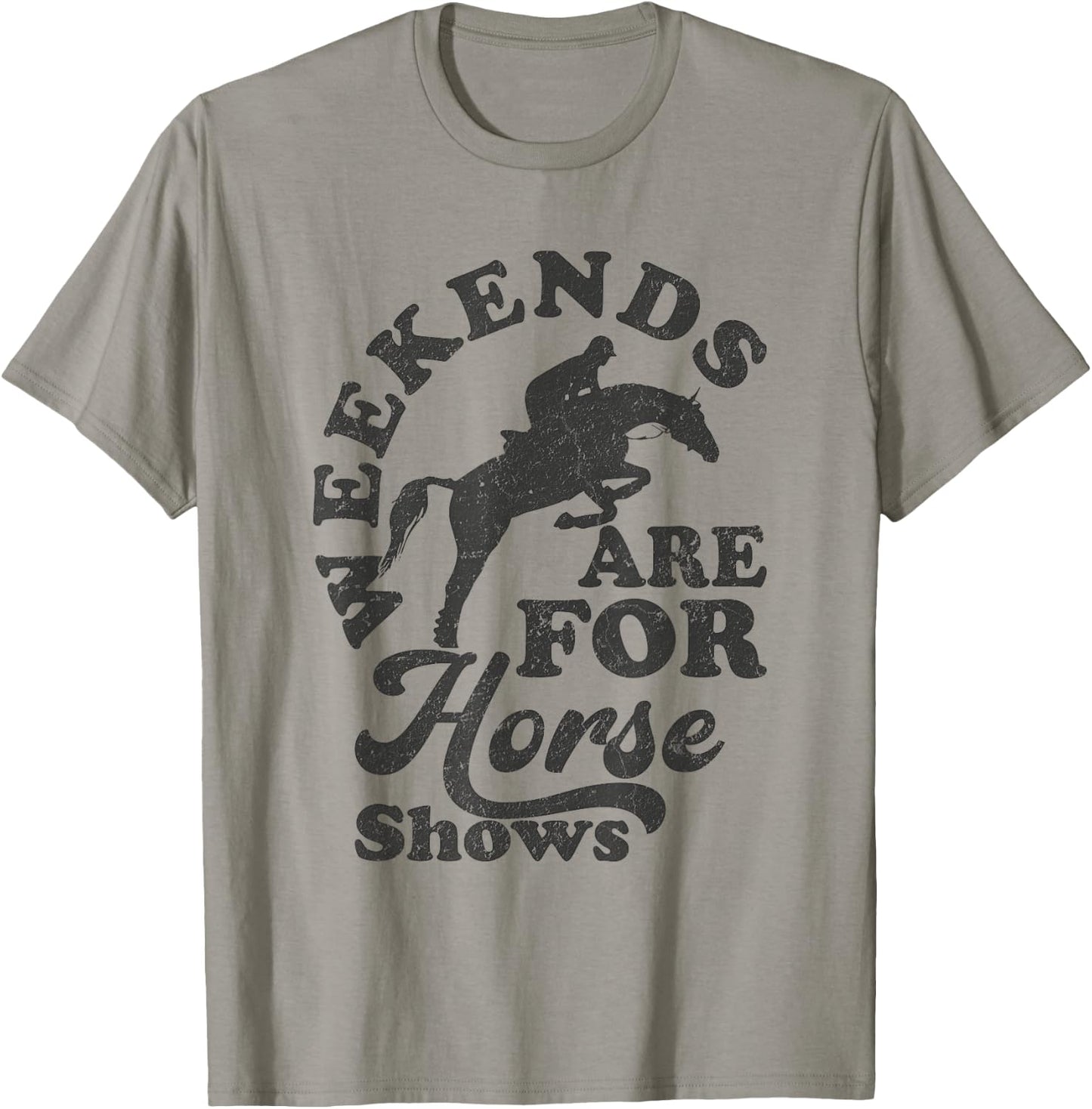 Weekends Are For Horse Shows Retro Equestrian T-Shirt - T-Shirt | Sand