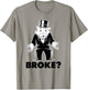 Monopoly Mr. Monopoly Broke? Classic Funny Logo T-Shirt - T-Shirt | Sand