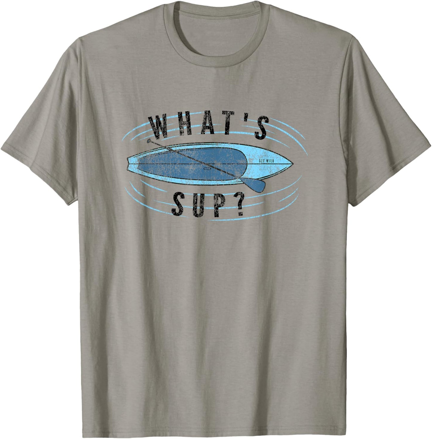 Fun Paddle Board Pun - What's SUP? T-Shirt - T-Shirt | Sand