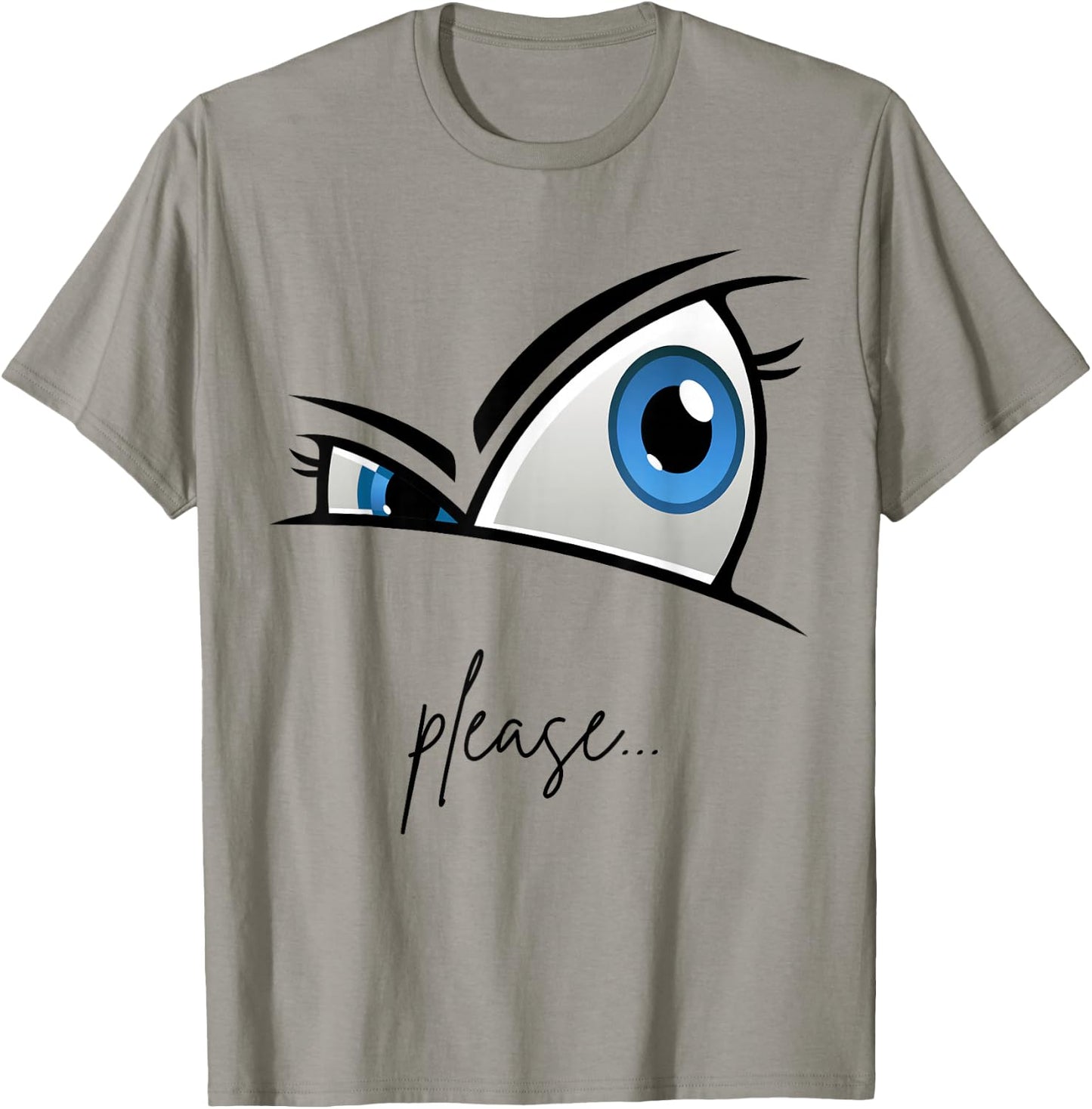 Funny Sarcastic Humor, Sideway Side Stink EYE T-Shirt - T-Shirt | Sand