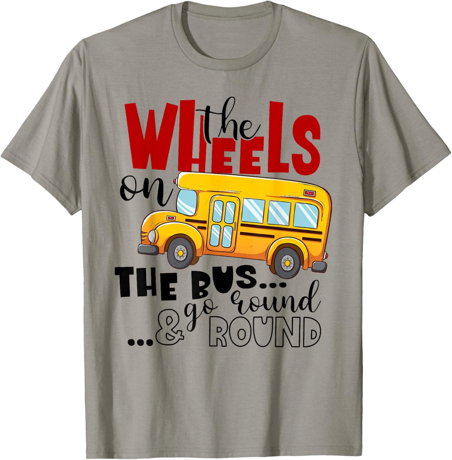 Back To School Funny The WHEELS On The BUS Toddler Kids Boys T-Shirt - T-Shirt | Sand