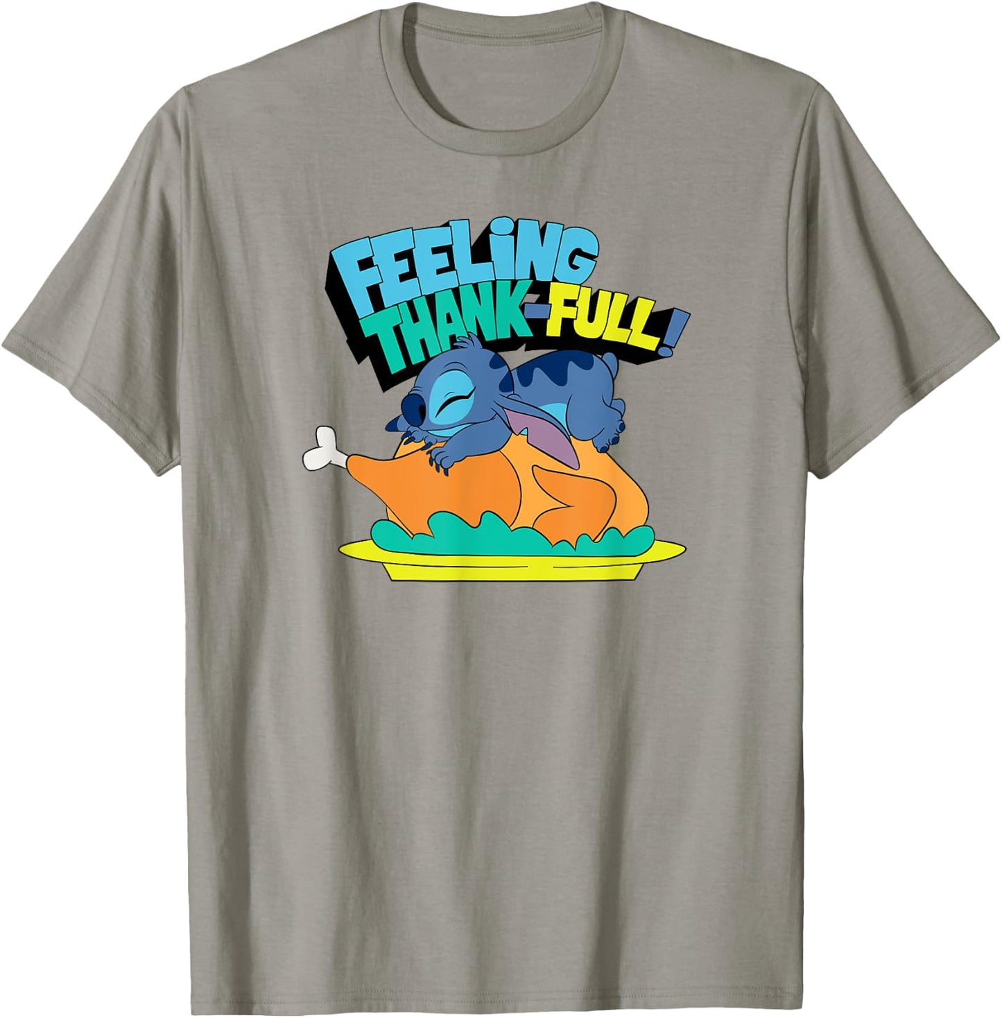 Amazon Essentials Stitch Thanksgiving Turkey Feeling Thank-full T-Shirt - T-Shirt | Sand