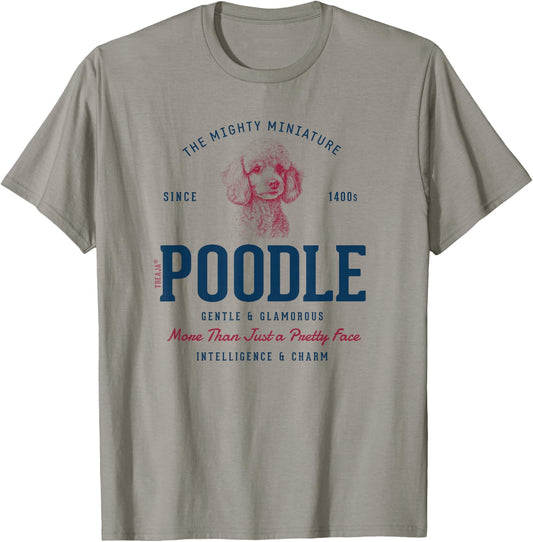 Retro Styled Vintage Miniature Poodle T-Shirt - T-Shirt | Sand
