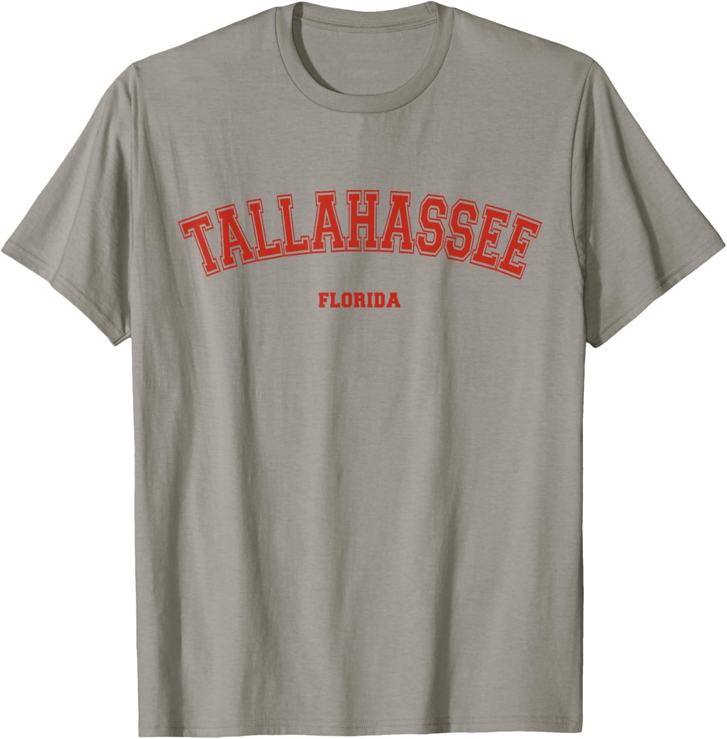 Tallahassee Florida FL Red Letter Graphic on Tallahassee T-Shirt - T-Shirt | Sand