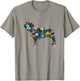 French Bulldog Floral Dog Silhouette Graphic T-Shirt - T-Shirt | Sand