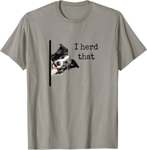 Funny Gifts for Border Collie Lovers Men Women Herd That T-Shirt - T-Shirt | Sand