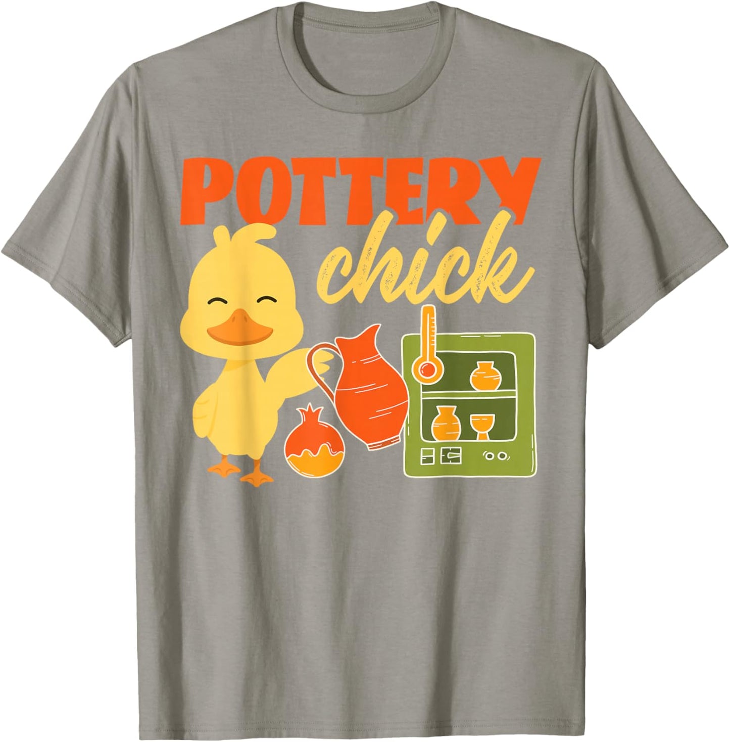Pottery Ceramics Artist Chicken Girl Pottery Chick T-Shirt - T-Shirt | Sand