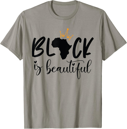 Black Is Beautiful Black King And Queen African American T-Shirt - T-Shirt | Sand