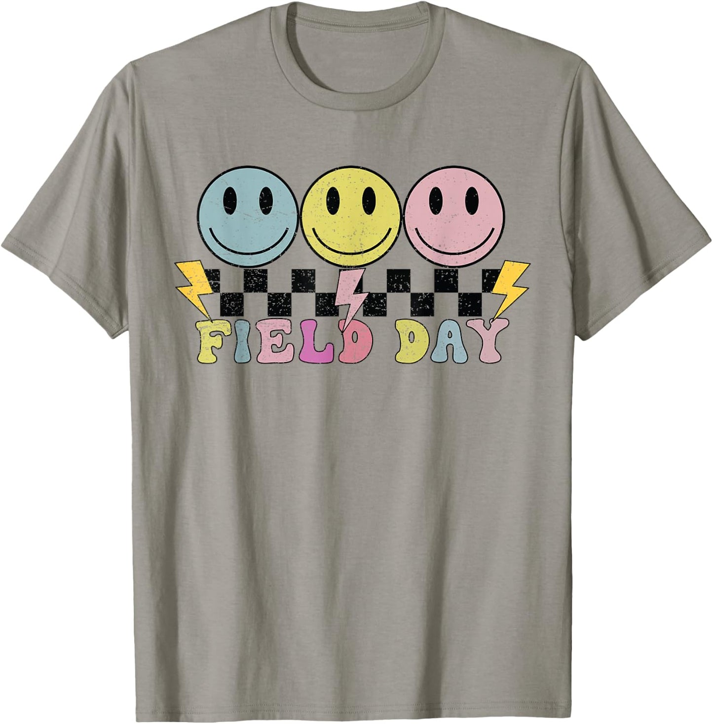 Hippie Retro Field Day Design for Kids, Teachers Field Day T-Shirt - T-Shirt | Sand
