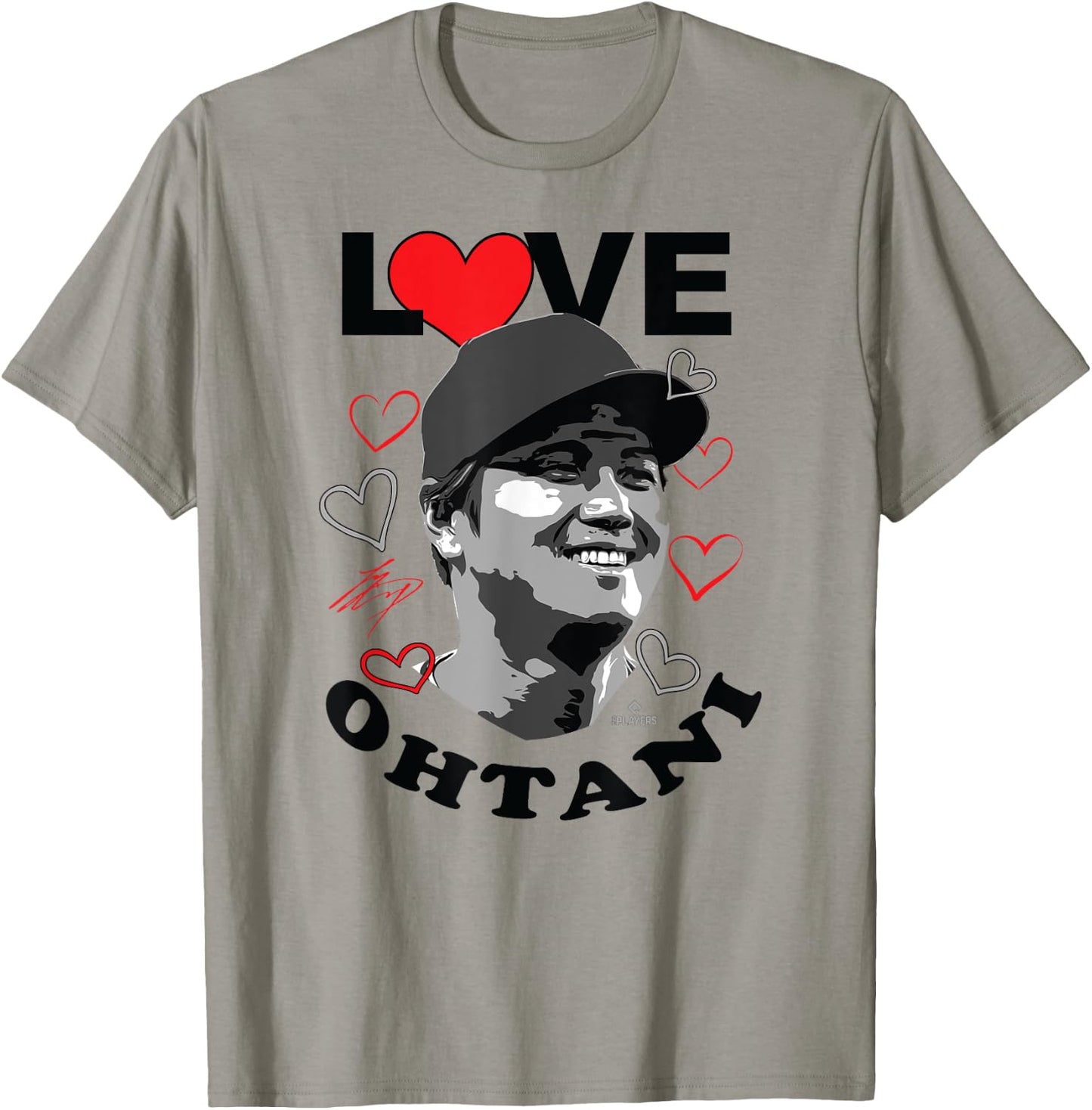 Love Shohei Ohtani Valentine Los Angeles Baseball MLBPA T-Shirt - T-Shirt | Sand