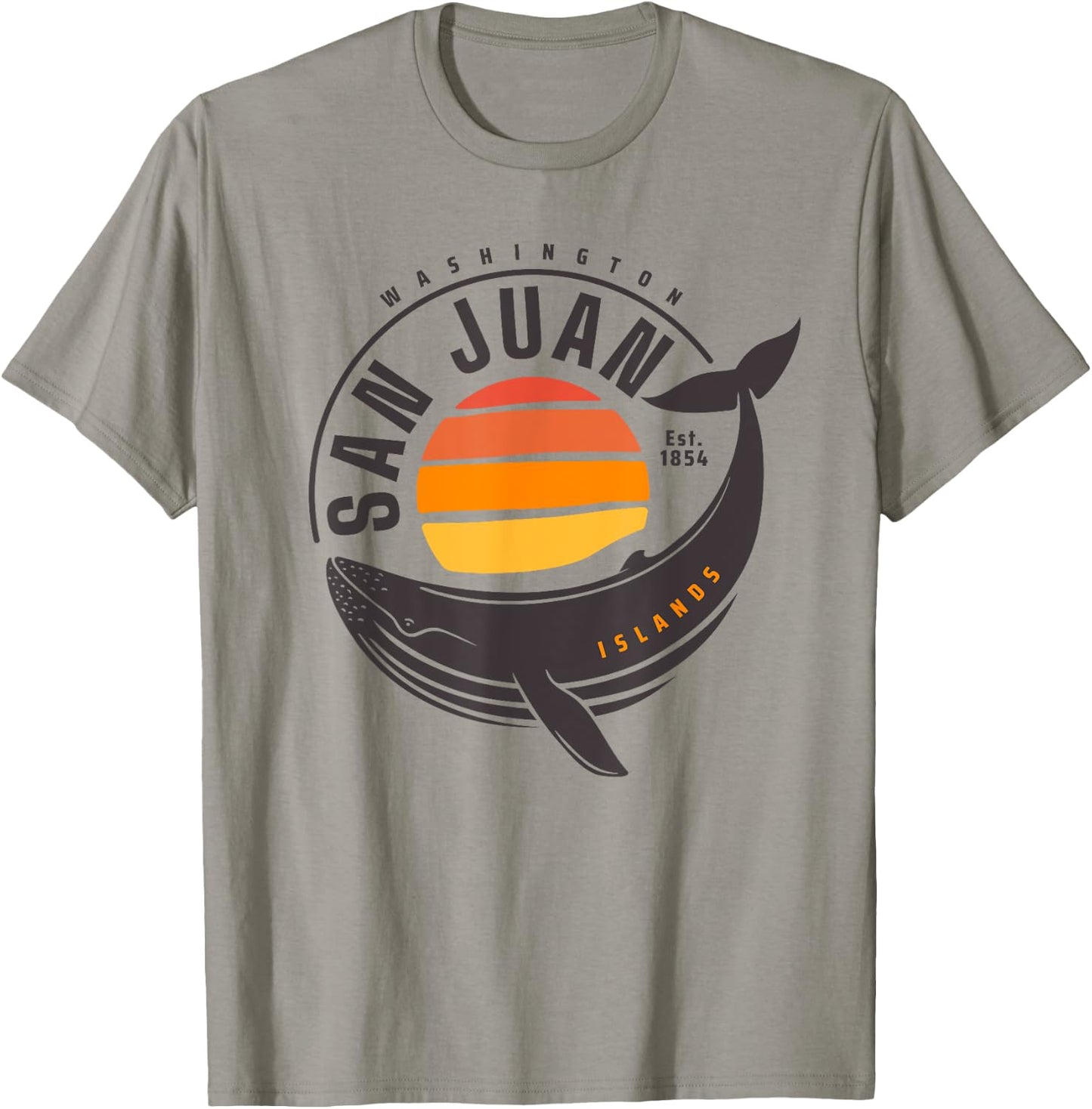 San Juan Island Washington Sunset T-Shirt - T-Shirt | Sand