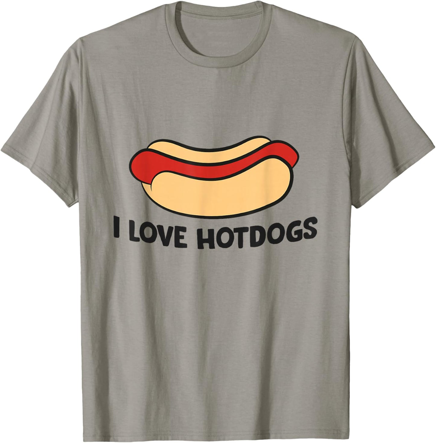 I Love Hotdogs Funny Hot Dog Lover T-Shirt - T-Shirt | Sand