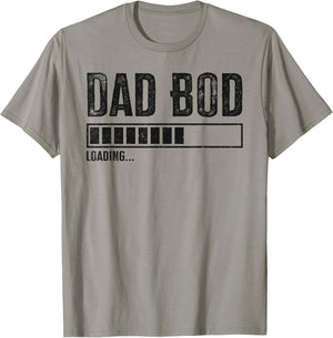 Dad Bod Loading 2024 Funny Dad Fathers Day Baby Announcement T-Shirt - T-Shirt | Sand