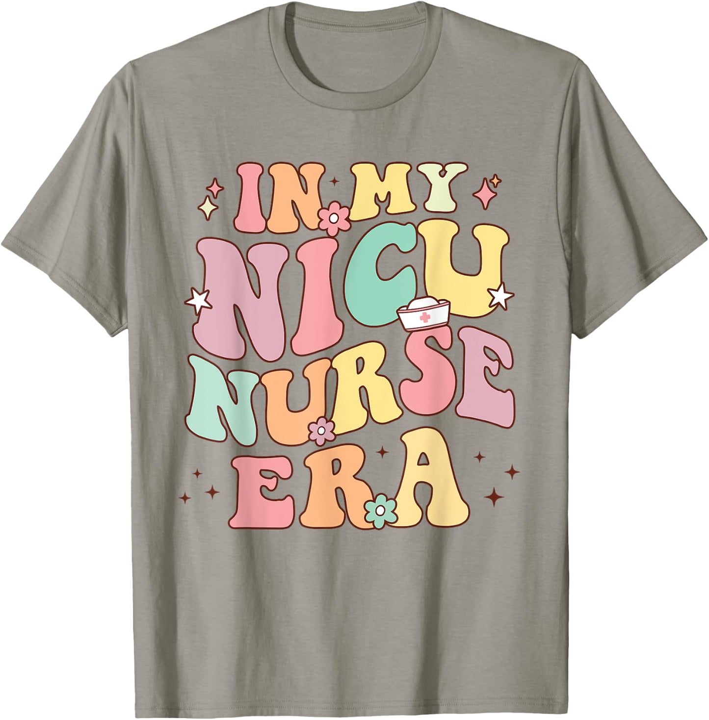 In My NICU Nurse Era Retro Nurse Appreciation Neonatal Nurse T-Shirt - T-Shirt | Sand