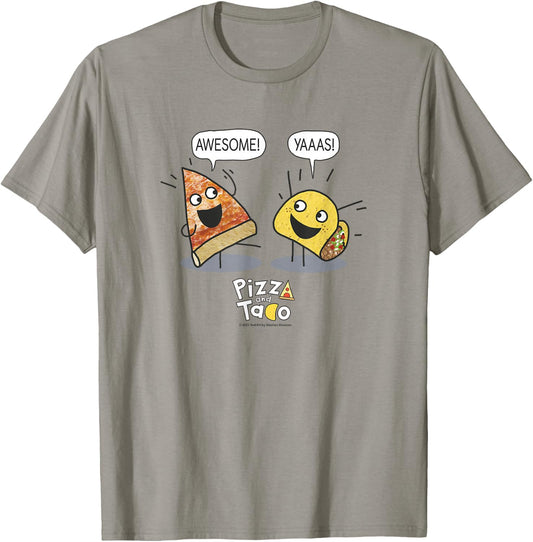 Pizza and Taco Pizza and Taco Awesome Yaas T-Shirt - T-Shirt | Sand