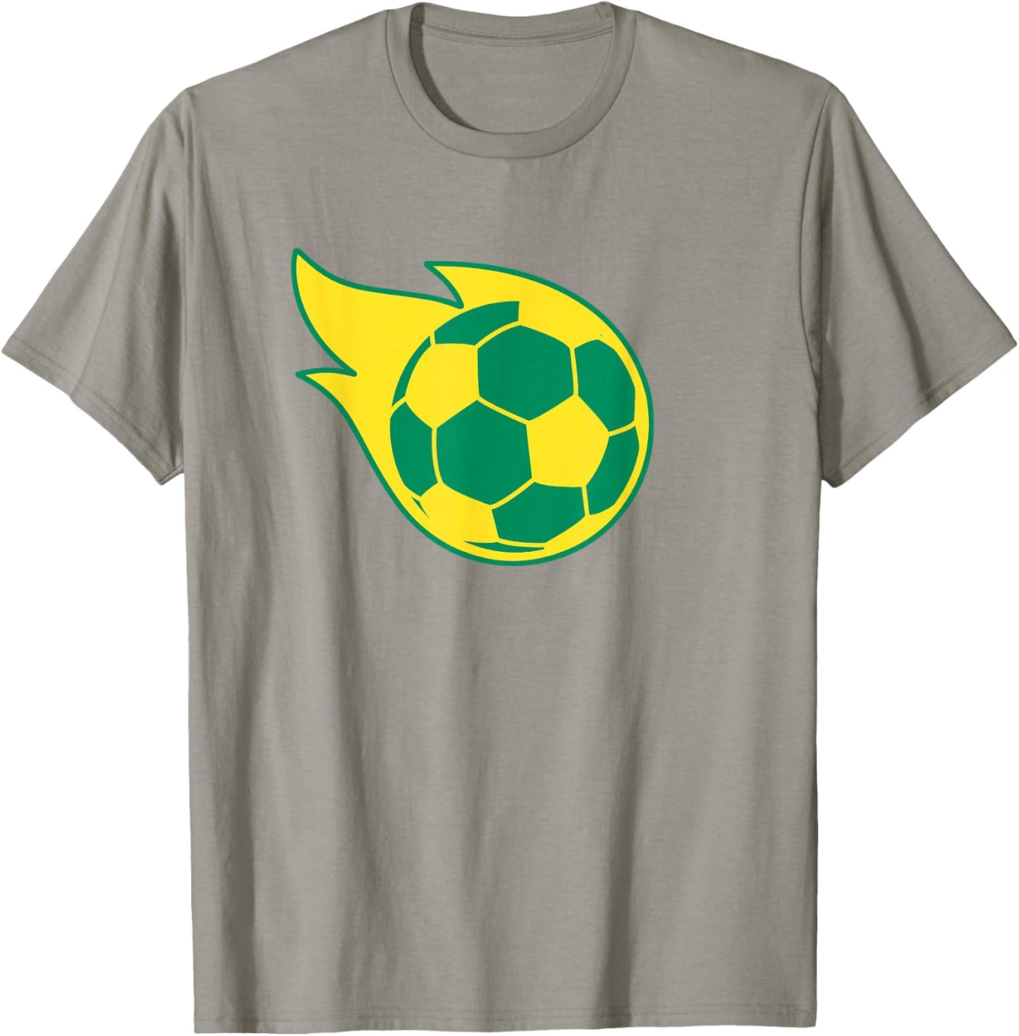 Fast Yellow Green Soccer Ball Sports T-Shirt - T-Shirt | Sand